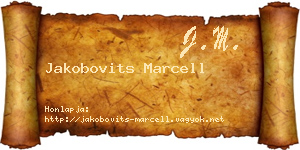 Jakobovits Marcell névjegykártya
